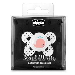 Succhietti Physioforma|Chicco Succhietto Physioforma Comfort 0-6M Black&White Limited Edition (Tettarella In Silicone) Balene/ Whales