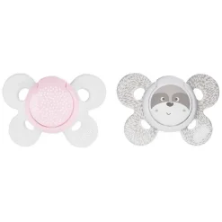 Succhietti Physioforma|Chicco Succhietto Physioforma® Comfort 0-6M (2 Pcs) Silicone Raccoon And Confetti