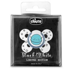 Succhietti Physioforma|Chicco Succhietto Physioforma Comfort 6-16M Black&White Limited Edition (Tettarella In Silicone)