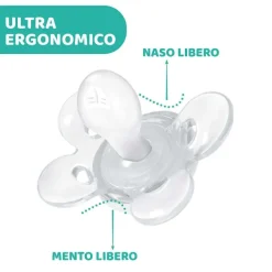Succhietti Physioforma|Chicco Succhietto Physioforma® Comfort 0-6M (2 Pcs) Silicone Rabbit And Confetti