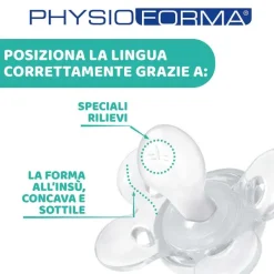 Succhietti Physioforma|Chicco Succhietto Physioforma® Comfort 0-6M (2 Pcs) Silicone Bear And Confetti