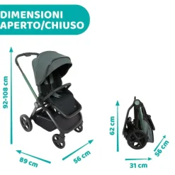Trio E Sistemi Modulari|Chicco Trio Mysa Con Kory Essential Jade Green