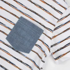 T-Shirt|Chicco T-Shirt Con Fantasia A Righe E Taschina