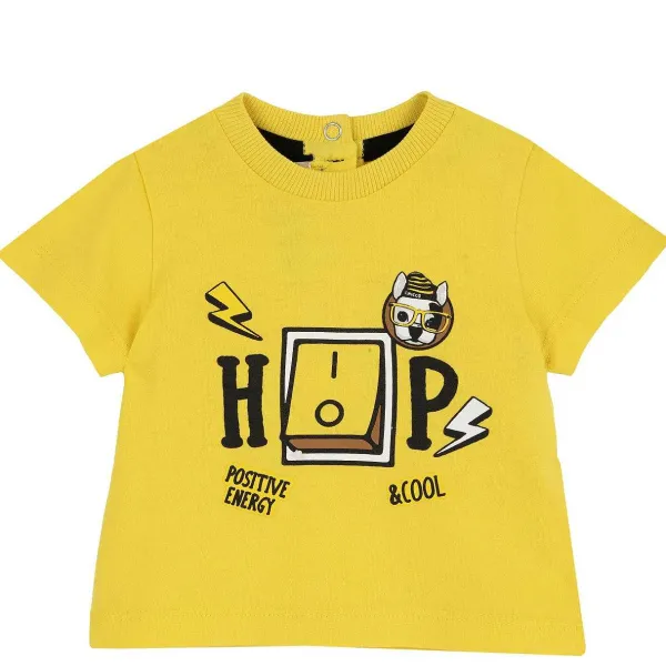T-Shirt|Chicco T-Shirt Con Manica Corta E Simpatica Stampa Giallo Medio