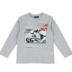 T-Shirt|Chicco T-Shirt Con Manica Lunga E Stampa Grigio Chiaro
