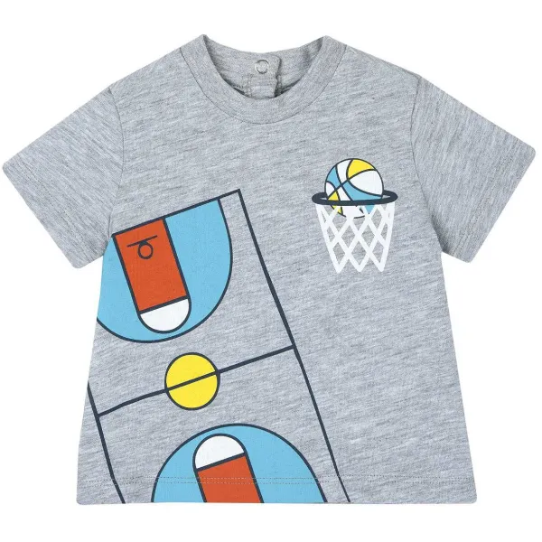 T-Shirt|Chicco T-Shirt Con Simpatica Stampa Grigio Chiaro