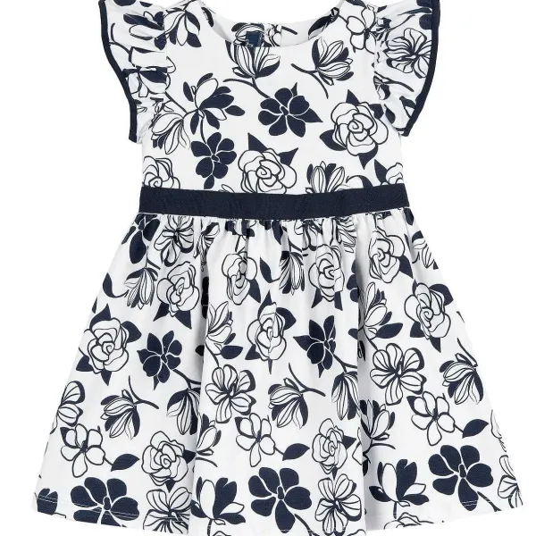 Vestiti|Chicco Vestito Manica Corta In Cotone Fantasia Fiori